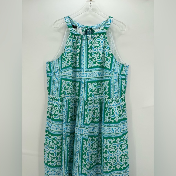 TALBOTS HALTER MAXI DRESS - MEDALLION TILES - Beach Vacation Summer Dress - Picture 7 of 10